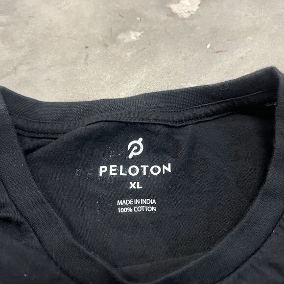 Peloton T-Shirt Men's Size XL 100 Century Black Short Sleeve Polyester Blend - Picture 5 of 5